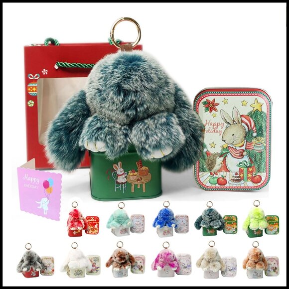Accessories - Soft Bunny Plush Keychain Bag Charm Cute Easter Gift Novelty Accessory